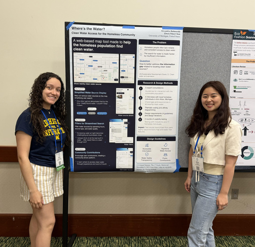 Ziwei Chen and teammate at CHI 2024 Student Design Competition in Hawaii